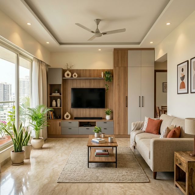 interior Home living space with Tv unit