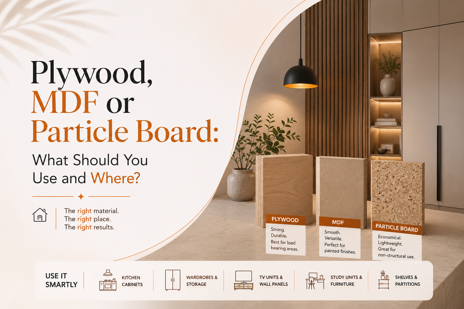 Plywood, MDF or Particle Board: What to Use Where